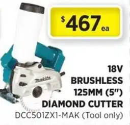 Gasweld Tool Centre Makita 18V Brushless 125MM (5") Diamond Cutter offer