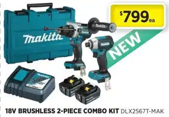 Makita 18V Brushless 2-Piece Combo Kit