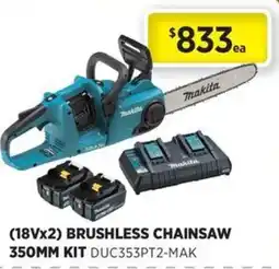 Gasweld Tool Centre Makita (18Vx2) Brushless Chainsaw 350mm Kit offer
