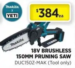Gasweld Tool Centre Makita 18V Brushless 150mm Pruning Saw offer