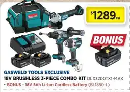 Gasweld Tool Centre Makita 18V Brushless 3-Piece Combo Kit offer