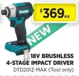 Gasweld Tool Centre Makita 18V Brushless 4-Stage Impact Driver offer