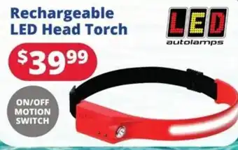 Rechargeable LED Head Torch autolamps