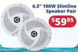 Bargain Boat Bits 6.5" 100W Slimline Speaker Pair offer