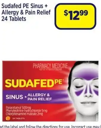 Sudafed PE Sinus + Allergy & Pain Relief