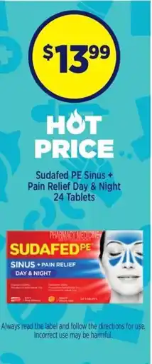 Star Discount Chemist Sudafed PE Sinus + Pain Relief Day & Night offer