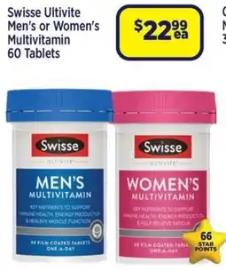 Star Discount Chemist Swisse Ultivite Men's or Women's Multivitamin offer