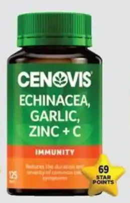 Star Discount Chemist Cenovis Echinacea, Garlic, Zinc + C offer