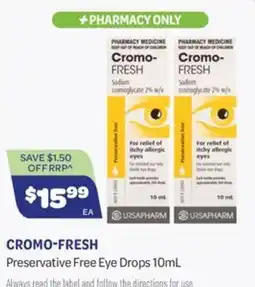 Health Save Cromo-Fresh Preservative Free Eye Drops offer