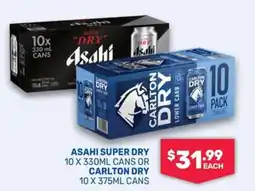 Bottlemart Asahi Super Dry or Carlton Dry offer