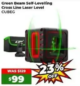 Sydney Tools Green Beam Self-Levelling Cross Line Laser Level CUBEG offer