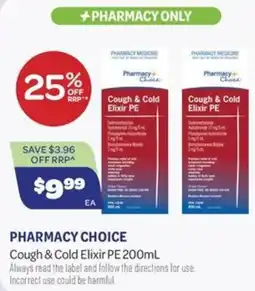 Health Save Pharmacy Choice Cough & Cold Elixir PE offer