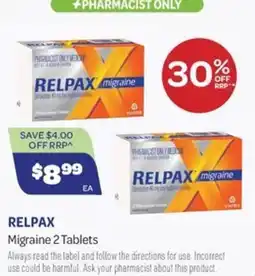 Health Save Relpax Migraine 2 Tablets offer