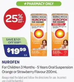 Health Save Nurofen For Children 3 Months - 5 Years Oral Suspension offer