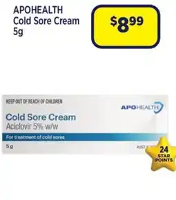 Star Discount Chemist Apohealth Cold Sore Cream offer