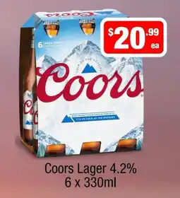 Liquor Stax Coors Lager offer