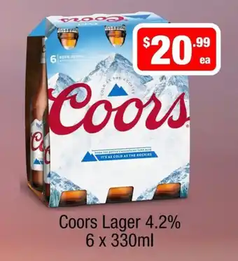 Liquor Stax Coors Lager offer