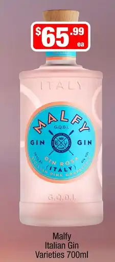 Liquor Stax Malfy Italian Gin Varieties offer