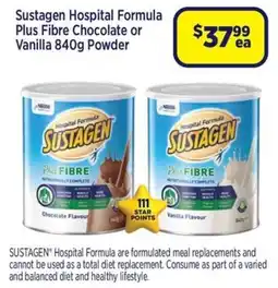 Star Discount Chemist Sustagen Hospital Formula Plus Fibre offer