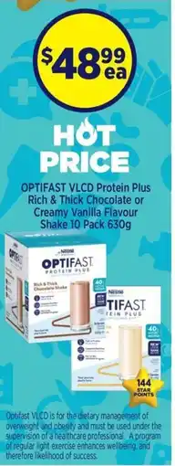 Star Discount Chemist Optifast VLCD Protein Plus offer