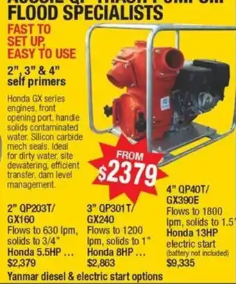 Honda flood pump