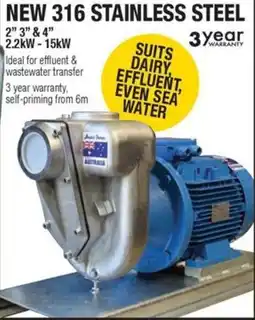 Aussie Pumps New 316 Stainless Steel offer