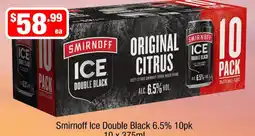 Liquor Stax Smirnoff Ice Double Black offer