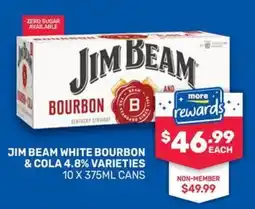 Bottlemart Jim Beam White Bourbon & Cola Varieties offer