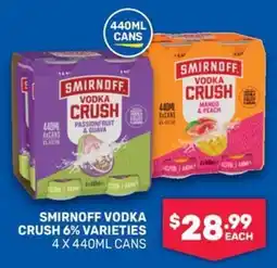 Bottlemart Smirnoff Vodka Crush 6% Varieties offer