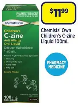 Star Discount Chemist Chemists' Own Children's C-zine Liquid offer