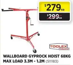 Gasweld Tool Centre ToolEx Wallboard Gypsum Hoist offer