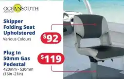 Bargain Boat Bits Oceansouth Skipper Folding Seat Upholstered offer