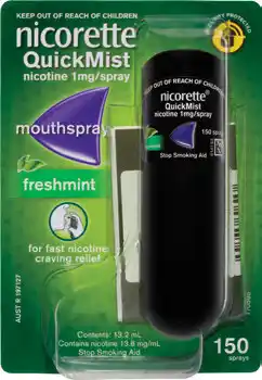 Amcal Pharmacies Nicorette QuickMist Mouthspray Freshmint 150 Sprays offer