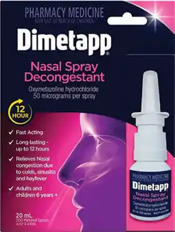 Amcal Pharmacies Dimetapp 12 Hour Nasal Spray offer