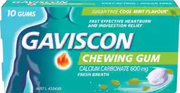Discount Drug Stores Gaviscon Chewing Gum Cool Mint offer