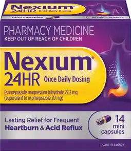 Amcal Pharmacies Nexium 24hr 20mg 14 Mini Capsules offer
