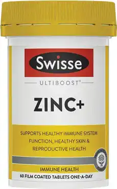 Amcal Pharmacies Swisse Ultiboost Zinc+ 60 Tablets offer