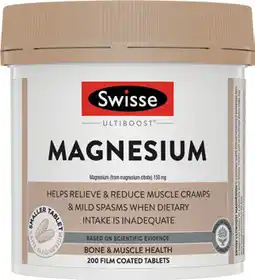 Amcal Pharmacies Swisse Ultiboost Magnesium 200 Tablets offer