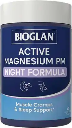 Amcal Pharmacies Bioglan Active Magnesium PM 60 Tablets offer