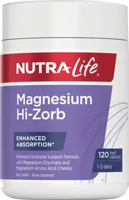 Amcal Pharmacies Nutra-Life Magnesium Hi-Zorb 120 Capsules offer