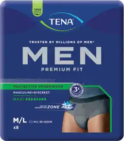 Amcal Pharmacies Tena Men Premium Fit Protective Underwear Level 4 M/L offer