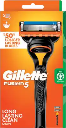 Amcal Pharmacies Gillette Fusion Manual Razor + 2 Blade Refills offer