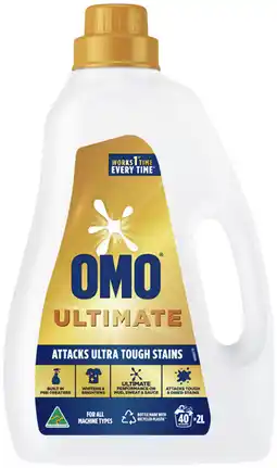 IGA OMO Ultimate Laundry Liquid 2 Litre or Laundry Powder 2kg Selected Varieties offer