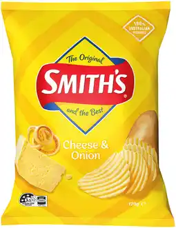 IGA Smith’s Crinkle Cut or Dorito Corn Chips 150-170g Selected Varieties offer
