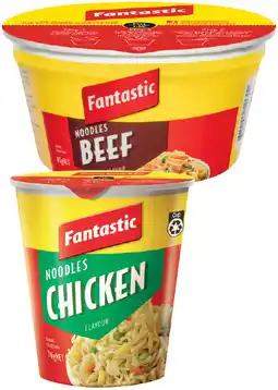 IGA Fantastic Cup Noodles 45-70g or Bowl 85g Selected Varieties offer