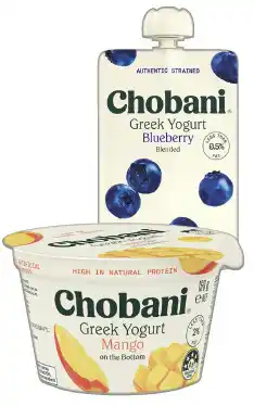 IGA Chobani Greek Yogurt Pot 160g or Pouch 140g Selected Varieties offer