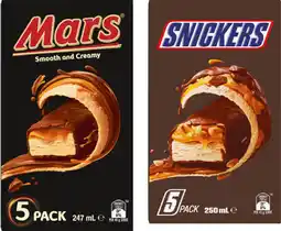 IGA Mars or Snickers Frozen Dessert Bars 5 Pack offer