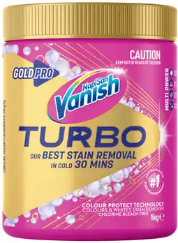 IGA Vanish NapiSan Gold Pro Turbo Stain Remover Powder Selected Varieties offer
