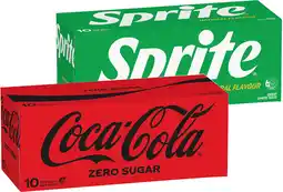 IGA Coca-Cola or Sprite 10x375mL Selected Varieties offer