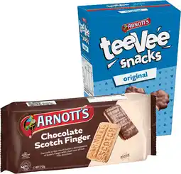 IGA Arnott’s Chocolate Biscuits 160‑250g or TeeVee Chocolate Biscuits 175g Selected Varieties offer